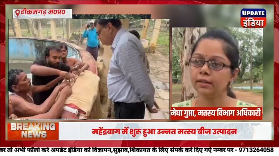 गुणवत्तापूर्ण मत्स्य बीज से बढ़ेगा उत्पादन, मछुआरों को मिलेगा सीधा लाभ #news #fish #fisheries #bigbreaking #news हमारा टीकमगढ़ TheBharat/द भारत Collector Tikamgarh Public Jansampark Madhya Pradesh PRO Tikamgarh Hindi panchayat- हिंदी पंचायत The Bundelkhand Top Public Tikamgarh टीकमगढ़ समाचार
