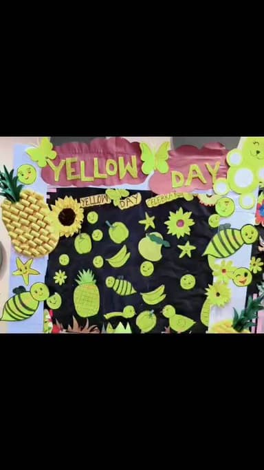 Yellow day celebration at Gulmohar public school