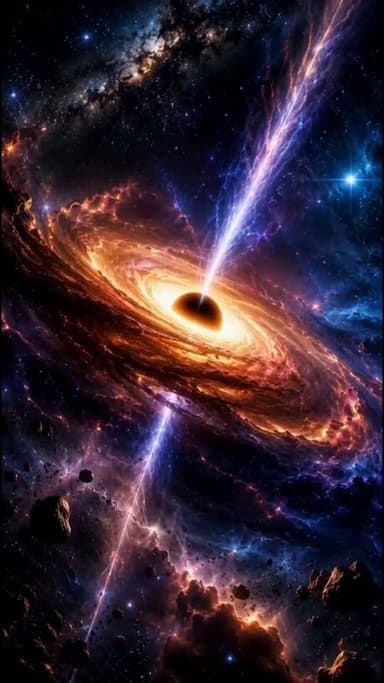 Imagine a place that swallows stars for breakfast! ⭐️ Black holes are the ultimate cosmic vacuum cleaners, and scientists are still baffled by them. Tag a friend who’s obsessed with space! 🚀 #Cosmos #SpaceLover #ScienceIsCool #Galaxy