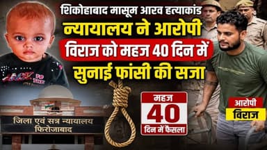 क्यों मिली फासी की सजा देखे LSN NEWS पर्
शिकोहाबाद मे हुए डेढ़ वर्षीय मासूम की हत्या के दोषी विराज को फांसी की सजा, जिला जज का बड़ा फैसला
#Firozabad #Shikohabad #BreakingNews #AaravMurderCase #JusticeForAarav #DeathSentence #CourtVerdict #UPNews #CrimeNews #FastTrackJustice #PoliceAction #CCTVEvidence #HindiNews #LSNNews #BreakingUpdate