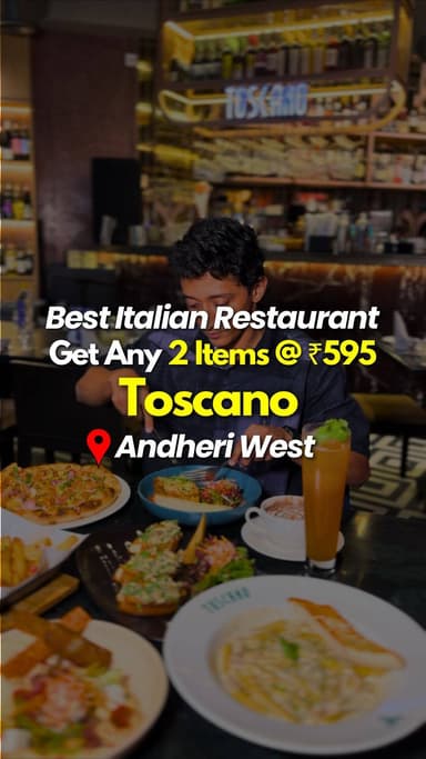 Any 2 Premium Dishes for 595 at @toscano_india
Ye deal miss karna literally crime hai 🤯
Premium pizza, premium food & premium ambience all at an unbelievable price.❤️
Tag your food partner 👇and save this before the offer ends 🍽️ ✨
Location-
Morya Landmark-1, Veera Desai Industrial Estate, Andheri West, Mumbai, Maharashtra 400053
#italianfood #toscano #andheriwest #pizza #mumbai