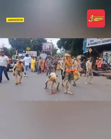 अयोध्या राम मंदिर चंदा घोटाले के विरोध में अनोखा प्रदर्शन !