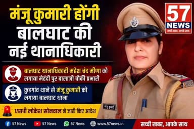 करौली:मंजू कुमारी होंगी बालघाट की नई थानाधिकारी #57newskarauli