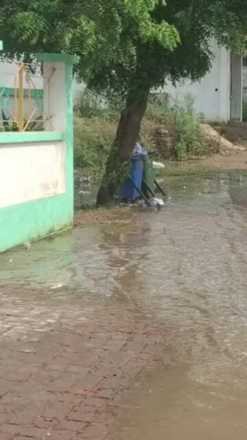 #चण्डौस कसेरु रोड पर जलभराव बना आफत, #Chandaus