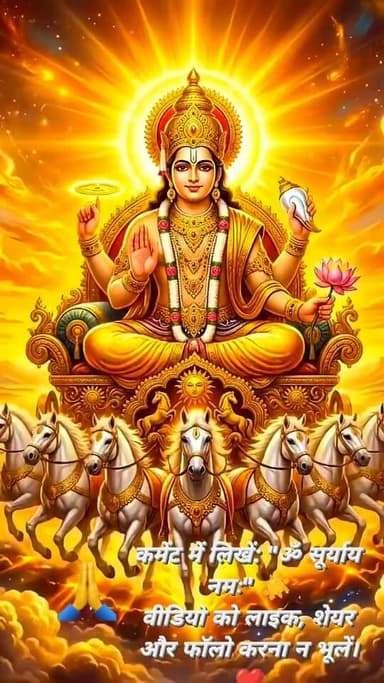 जय सूर्य भगवान! 🙏
#highlight
#SuryaDev #JaiSuryaDev #SuryaNarayan #SundaySpecial #OmSuryayaNamah #Hinduism #SanatanDharma #Bhakti #Bhajan #Devotional #Spiritual #IndianCulture #ViralReels #FacebookReels #ReelsIndia #TrendingNow #HarHarMahadev #JaiShreeRam #BhaktiStatus #ViralVideo