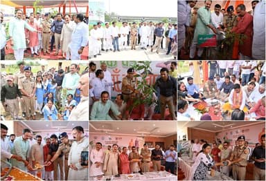 #SaharanpurPolice
#एक_पेड़_माँ_के_नाम
➡️#वृक्षारोपण_महायज्ञ_2026 के अंतर्गत सहारनपुर में भव्य वृक्षारोपण कार्यक्रम आयोजित, जनप्रतिनिधियों एवं प्रशासनिक अधिकारियों ने किया पौधरोपण।
➡️उत्तर प्रदेश सरकार के #वृक्षारोपण_महायज्ञ_2026 अभियान के अंतर्गत आज थाना रामपुर मनिहारान क्षेत्रान्तर्गत विकास खण्ड बलियाखेड़ी में भव्य वृक्षारोपण कार्यक्रम का आयोजन किया गया।
➡️कार्यक्रम में मा0 मंत्री श्री ब्रिजेश सिंह, मा0विधायक सदर श्री राजीव गुम्बर, मा0 विधायक रामपुर मनिहारान श्री देवेन्द्र निम, जिलाधिकारी सहारनपुर, वरिष्ठ पुलिस अधीक्षक सहारनपुर, जिला वन अधिकारी सहित अन्य प्रशासनिक अधिकारी, शिक्षकगण, छात्र-छात्राएँ एवं स्थानीय नागरिकों ने उत्साहपूर्वक सहभागिता करते हुए पौधरोपण किया तथा पर्यावरण संरक्षण एवं रोपित पौधों के संरक्षण एवं संवर्धन का सामूहिक संकल्प लिया।
➡️इस अवसर पर उपस्थित जनसमूह से अधिक से अधिक वृक्ष लगाने तथा उनकी नियमित देखभाल करने का आह्वान किया गया। साथ ही #एक_पेड़_माँ_के_नाम अभियान को जन-आंदोलन का स्वरूप प्रदान करने का संदेश देते हुए प्रत्येक नागरिक से हरित, स्वच्छ एवं समृद्ध उत्तर प्रदेश के निर्माण में सक्रिय सहभागिता निभाने की अपील की गई।
@Uppolice
@adgzonemeerut
@digsaharanpur