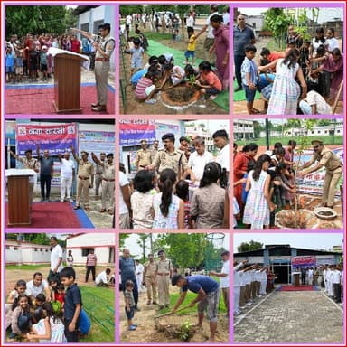 "एक पेड़ माँ के नाम" अभियान के तहत आज #SPDeoria श्री अभिजीत आर. शंकर ने पुलिस लाइन परिसर में वामा सारथी फैमिली वेलफेयर एसोसिएशन के तत्वावधान में पुलिस परिवार के सदस्यों, वामा सारथी की पदाधिकारियों एवं पुलिस कर्मियों के साथ मिलकर विभिन्न प्रजातियों के पौधों का रोपण किया। https://t.co/aaEhou5eOg