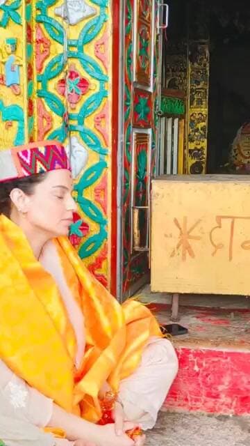 सांसद कंगना रनौत ने आज कुल्लू के पावन श्री बिजली महादेव के दर्शन किये,