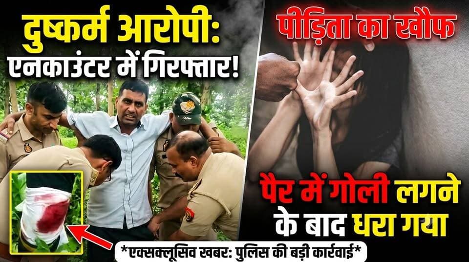 #Bareillyupdate
दुष्कर्म के आरोपी से पुलिस की मुठभेड़, पैर में गोली लगने के बाद गिरफ्तार
