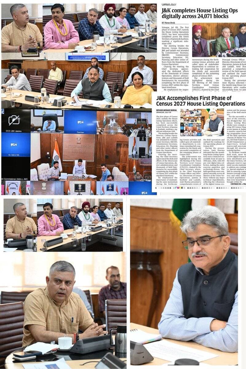 Major milestone for J&K, Phase 1 of HLO is complete across 24,071 blocks . At the 5th UTLCCC meet, the Chief Secretary & CPCO Sh Amit Sharma, IAS praised ground teams for a 100% digital, paperless rollout.
<nis:link nis:type=tag nis:id=digitalindia nis:value=DigitalIndia nis:enabled=true nis:link/> <nis:link nis:type=tag nis:id=jammukashmir nis:value=JammuKashmir nis:enabled=true nis:link/> https://t.co/cNHABSiYum