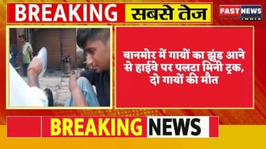 #Banmore #Morena #MadhyaPradesh #RoadAccident #HighwayAccident #TruckAccident #cowaccident