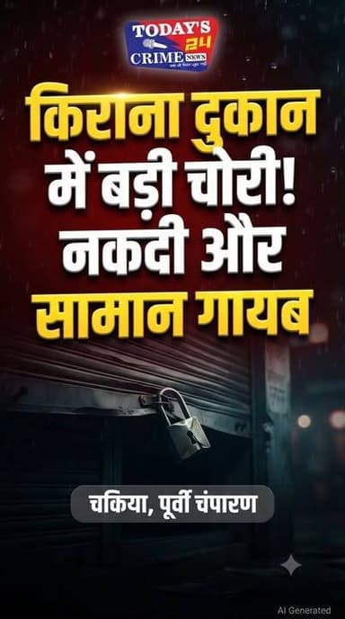बांसघाट बाजार में किराना दुकान से नकदी व सामान की चोरी, पुलिस जांच में जुटी
पूर्वी चंपारण जिले के चकिया थाना क्षेत्र अंतर्गत बांसघाट बाजार में शनिवार देर रात एक किराये की किराना दुकान में चोरी की घटना से इलाके में हड़कंप मच गया। चोरों ने अंधेरे और लगातार हो रही बारिश का फायदा उठाते हुए धीरज पांडे की किराना दुकान को निशाना बनाया और वारदात को अंजाम दिया।।।।।।।।
#champaranfirstnews #chakianew #motiharinews #amiteshkumar #biharnews #ranita #news18biharjharkhand #bihareksoch #motiharipolice #motiharinewsupdate #Todays_24_Crime_News #motiharpolice #motihari #motiharisp #SSB #ssbmotihari #nepal #nepalnews #NepaliNewsToday #NepalPolitics #IndoNepalBorder #IndoNepal #Internacional #international #InternationalNews #international #internationalrelations #BMW #MangalPandey #helthdipartmentbihar