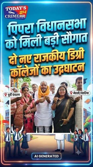 पिपरा विधानसभा क्षेत्र को मिली दो राजकीय डिग्री कॉलेजों की सौगात
पूर्वी चंपारण के पिपरा विधानसभा क्षेत्र के विद्यार्थियों के लिए बुधवार का दिन ऐतिहासिक साबित हुआ। क्षेत्र के विधायक श्यामबाबू यादव ने मेहसी प्रखंड के बलुआ बाजार एवं तेतरिया प्रखंड के मधुआहा माल में नवस्थापित दो राजकीय डिग्री कॉलेजों का उद्घाटन किया।।।।।।।।।।
#champaranfirstnews #chakianew #motiharinews #amiteshkumar #biharnews #ranita #news18biharjharkhand #bihareksoch #motiharipolice #motiharinewsupdate #Todays_24_Crime_News #motiharpolice #motihari #motiharisp #SSB #ssbmotihari #nepal #nepalnews #NepaliNewsToday #NepalPolitics #IndoNepalBorder #IndoNepal #Internacional #international #InternationalNews #international #internationalrelations #BMW #MangalPandey #helthdipartmentbihar