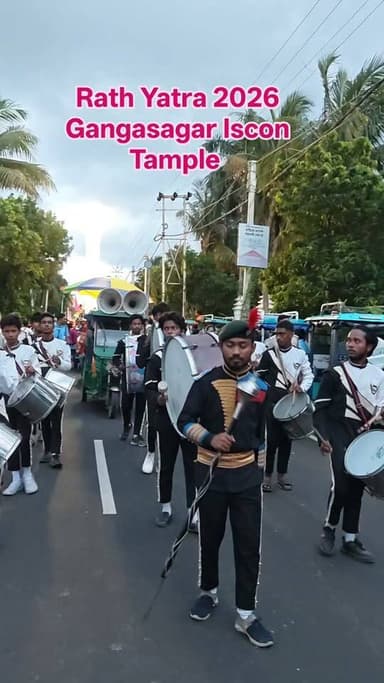 Rath Yatra In Gangasagar Iscon Tample