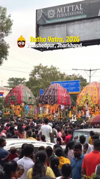 Ratha Yatra 2026, Jamshedpur Jharkhand
Jai Jagannath 🚩
Follow us for more such updates, memes, reviews, cultural & heritage stories from Jamshedpur, Jharkhand
Use our #DekhoApnaJamshedpur to get featured on our page
#jamshedpur #jharkhand #rathyatra #jaijagannath