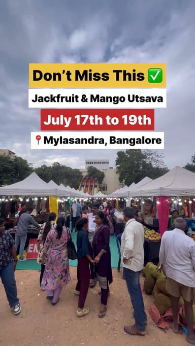 MYLASANDRA OPEN GROUND
GLOBAL VILLAGE BACK GATE
Opp Vasundra Cyber Nest Apartment, RV Vidyaniketan, Mailasandra, Bengaluru, Karnataka - 560059
July 17t to 19th
#mylasandra #bangalorefoodies #nammabengaluru #bangaloreblogger #thingstodoinbangalore