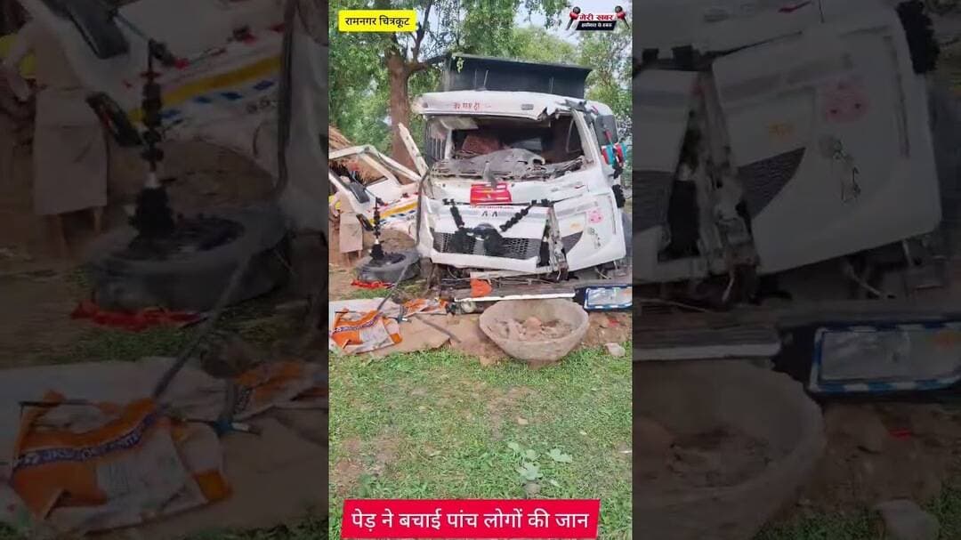 पेड़ ने बचाई पांच लोगों की जान #खबर #latestnews #जानकारी