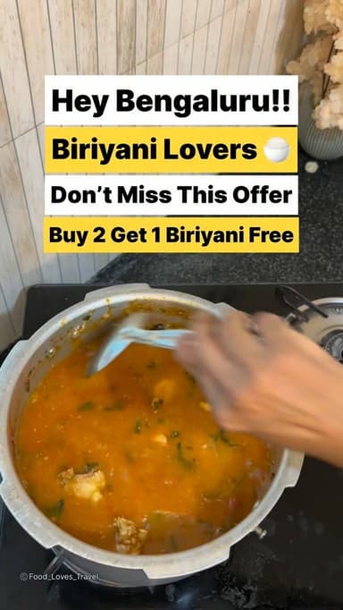 Hey Bengaluru Biriyani Lovers
Don’t Miss This offer
#biriyani #biriyanilover #bangalorefoodies #bangaloreblogger #nammabengaluru