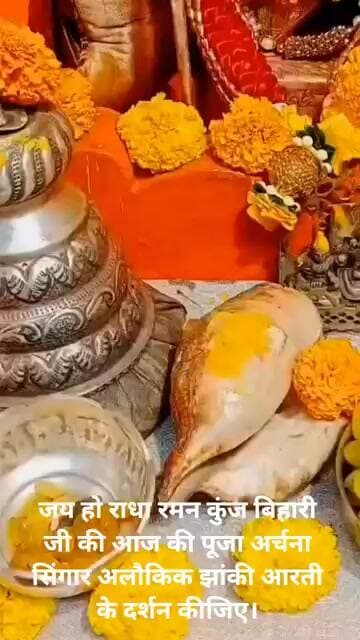 जय हो राधा रमन कुंज बिहार की आज की पूजा अर्चना सिंगार अलौकिक झांकी आरती के दर्शन कीजिए।
