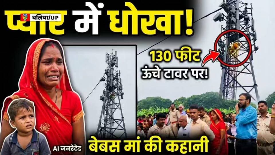 💔 प्यार में मिला धोखा, तो मासूम बच्चे को छोड़ 130 फीट ऊंचे टावर पर चढ़ गई बेबस मां!
🚨 बलिया में हाई वोल्टेज ड्रामा: प्रेमी की बेवफाई पर 130 फीट ऊंचे टावर पर चढ़ी महिला!
उत्तर प्रदेश के बलिया में आज 'शोले' फिल्म जैसा नजारा देखने को मिला, जहां एक 23 वर्षीय महिला अपने 6 साल के बच्चे को नीचे छोड़ 130 फीट ऊंचे मोबाइल टावर पर चढ़ गई। महिला की मांग थी कि उसके प्रेमी को बुलाया जाए, जिसने शादी का वादा करने के बाद उसे धोखा दे दिया था। 💔📱
इंस्टाग्राम पर हुआ था प्यार: महिला का आरोप है कि इंस्टाग्राम पर मिले प्रेमी अंकित के साथ वह 6 महीने तक गुजरात में लिव-इन में रही, लेकिन बाद में वह उसे अकेला छोड़कर भाग गया। जब वह प्रेमी के घर पहुंची, तो घरवालों ने उसे अपनाने से मना कर दिया।
7 घंटे बाद उतरी नीचे: सुबह 5 बजे से दोपहर 12 बजे तक चले इस हाई वोल्टेज ड्रामे के बाद, प्रशासन द्वारा शादी कराने का लिखित आश्वासन मिलने पर महिला सुरक्षित नीचे उतरी। फिलहाल पुलिस थाने में हुई पंचायत के बाद दोनों परिवार शादी के लिए राजी हो गए हैं। ⚖️🤝
इस पूरे मामले पर आपकी क्या राय है? कमेंट में जरूर बताएं।
#BalliaNews #HighVoltageDrama #UPNews #SocialMediaLove #BreakingNews
