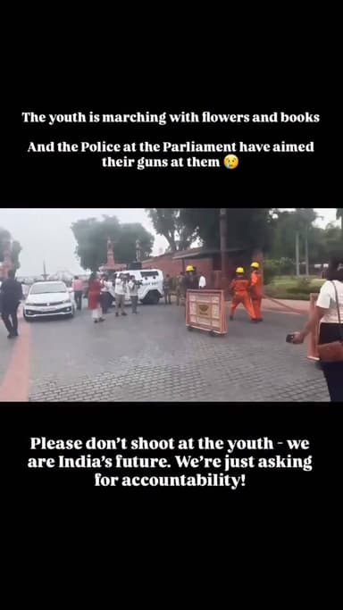Dheli parliament surkssha 🫡
#cjpprotest #studentprotest #nagpur #andoln