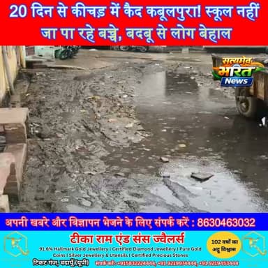 20 दिन से कीचड़ में कैद कबूलपुरा! स्कूल नहीं जा पा रहे बच्चे, बदबू से लोग बेहाल, नगर पालिका से कार्रवाई की मांग | #Budaun #Kabulpura #Ward24 #Ward28 #RoadProblem #WaterLogging #PublicIssue #SatyamevBharatNews सत्यमेव भारत न्यूजVikendra SharmaEr Rana Pratap SinghAnirudha Mishra