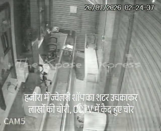 🚨 ग्वालियर में बड़ी चोरी!
हजीरा थाना क्षेत्र में चोरों ने एक ज्वेलरी दुकान को निशाना बनाते हुए लाखों रुपये के सोने-चांदी के जेवरात चोरी कर लिए। वारदात रविवार- सोमवार की दरमियानी रात करीब 2 बजे की बताई जा रही है।
बताया गया है कि चोर सब्बल की मदद से दुकान का शटर उचकाकर अंदर घुसे और करीब 2 तोला सोना व 4 किलो चांदी लेकर फरार हो गए। चोरी गए माल की कीमत करीब 7 से 8 लाख रुपये आंकी जा रही है।
पूरी वारदात CCTV कैमरे में कैद हो गई है। फुटेज में चोर साफ नजर आ रहे हैं। पुलिस ने मामला दर्ज कर जांच शुरू कर दी है और आरोपियों की तलाश की जा रही है।
📍 स्थान : हजीरा, ग्वालियर
🎥 YouTube: youtube.com/@thexposeexpress
📸 Instagram: https://www.instagram.com/the.xposeexpress?igsh=cGRlNWl1ZG1taWlm
📘 Facebook: facebook.com/thexposeexpress
The Xpose Express
हम दिखाते हैं वो जो सब छुपाते हैं।
#Gwalior #Hajira #GwaliorNews #TheXposeExpress #JewelleryShop Theft CCTVFootage CrimeNews MPNews BreakingNews GoldTheft SilverTheft MadhyaPradesh GwaliorCity ViralVideo PoliceInvestigation LatestNews NewsUpdate IndiaNews Chori