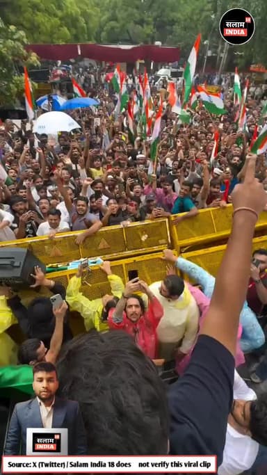 प्रोटेस्ट को देखते हुए संसद भवन पर बढ़ाई गई सुरक्षा #jantarmantar #delhinews #salamimdia18 #viralvideo #news #reel #shor