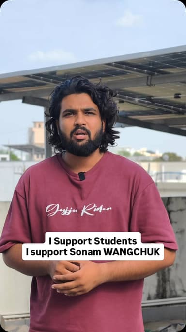 I am standing with Students, I support Sonam WANGCHUK #gujjurider #jantarmantar #jantarmantarprotest #neetpaperleak #gujarat