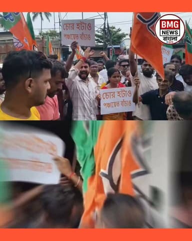 প্রধানের পদত্যাগের দাবিতে ছোট জাগুলিয়া গ্রাম পঞ্চায়েতে তালা, বিক্ষোভে উত্তপ্ত এলাকা
নিজস্ব সংবাদদাতা, উত্তর ২৪ পরগনা:
দীর্ঘদিন ধরে পঞ্চায়েত প্রধান ও সদস্যদের অনুপস্থিতি এবং তীব্র জল যন্ত্রণার সমস্যা সমাধানের দাবিতে উত্তপ্ত হয়ে উঠল ছোট জাগুলিয়া গ্রাম পঞ্চায়েত চত্বর। সোমবার স্থানীয় বিজেপি কর্মী-সমর্থক ও সাধারণ মানুষের উদ্যোগে পঞ্চায়েত অফিসে তালা ঝুলিয়ে তীব্র বিক্ষোভ দেখানো হয়। এই ঘটনার জেরে এলাকায় ব্যাপক চাঞ্চল্য ছড়ায়।
এলাকাবাসীর অভিযোগ, পঞ্চায়েত প্রধান অমল দাস, উপপ্রধান নুরুল হক এবং একাধিক পঞ্চায়েত সদস্য দীর্ঘদিন ধরে নিয়মিত অফিসে আসেন না। এর ফলে চরম নাগরিক পরিষেবা থেকে বঞ্চিত হচ্ছেন সাধারণ মানুষ। বিশেষ করে ছোট জাগুলিয়া অঞ্চলের প্রধান সমস্যা জল যন্ত্রণা। প্রতি বছর বর্ষা এলেই বিস্তীর্ণ অঞ্চল জলমগ্ন হয়ে পড়ে, অথচ নিকাশি ব্যবস্থা উন্নয়নের দিকে কোনও নজর দেওয়া হচ্ছে না বলে অভিযোগ।
স্থানীয় বিজেপি বারাসাত মণ্ডল চার-এর নেতৃত্ব জানিয়েছেন, প্রধান ও সদস্যদের অনুপস্থিতির বিষয়টি এর আগেও লিখিতভাবে পঞ্চায়েত সচিব মৌসুমী চক্রবর্তী এবং বারাসাত ব্লক বিডিও অফিসকে জানানো হয়েছিল। কিন্তু কোনও সুরাহা না মেলায় এদিন বিক্ষুদ্ধ জনতা ও কর্মীরা পঞ্চায়েত অফিসে চত্বরে জড়ো হন। দীর্ঘক্ষণ প্রধানের অপেক্ষার পর তিনি অফিসে উপস্থিত না হওয়ায় ক্ষোভে ফেটে পড়েন এলাকাবাসী এবং পঞ্চায়েত অফিসে তালা ঝুলিয়ে দেন।
খবর পেয়ে দত্তপুকুর থানা ও বামুনগাছি ফাঁড়ির বিশাল পুলিশ বাহিনী ঘটনাস্থলে ছুটে আসে। পুলিশের উপস্থিতিতেই পঞ্চায়েতে তালা ঝুলিয়ে বিক্ষোভ চলতে থাকে। এদিকে, অবিলম্বে বর্তমান পঞ্চায়েত প্রধান ও সদস্যদের পদত্যাগ করে নতুন বোর্ড গঠনের দাবি জানিয়েছেন আন্দোলনকারীরা। পাশাপাশি, দ্রুত সমস্যা সমাধান না হলে বৃহত্তর আন্দোলনের হুঁশিয়ারিও দেওয়া হয়েছে। Buro report BMG News Bangla উত্তর ২৪ পরগনা