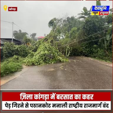 ज़िला कांगड़ा में बरसात का कहर , पेड़ गिरने से पठानकोट मनाली राष्ट्रीय राजमार्ग बंद
#devbhoominewstimes #CMOHimachal #kangrahimachal