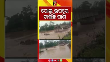 ତେଲ ନଦୀ ପୋଲ ଉପରେ ୪ ଫୁଟ ର ବନ୍ୟାଜଳ ପ୍ରବାହିତ #telriver #keonjhar #floodalert #patna #prameyanews7