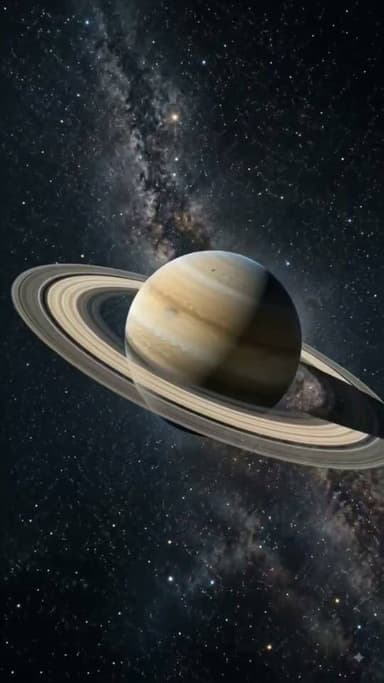 Did you know Saturn's rings are slowly disappearing? 🪐 These iconic bands were formed from a shredded moon and are now falling into the planet as 'ring rain'. What's your favorite space fact? #SpaceFacts #Saturn #Astronomy #Science