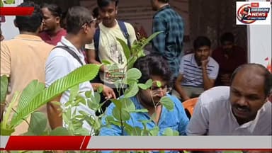 অরণ্য সপ্তাহ উপলক্ষে বিজেপির বোলপুর সাংগঠনিক জেলা যুব মোর্চার উদ্যোগে মায়ের নামে একটি গাছ’ কর্মসূচির মাধ্যমে সাধারণ মানুষের হাতে গাছের চারা তুলে দেওয়া হয়