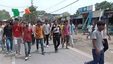 Patna. Delhi के बाद लालगंज में नीट पेपर लीक मामले में जबरदस्त प्रदर्शन #StudentPower #लालगंज
