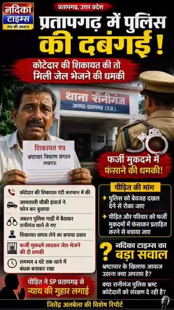 प्रतापगढ़ में पुलिस की दबंगई? शिकायत करने पर जेल भेजने की धमकी | रानीगंज थाना विवाद | Nandika Times