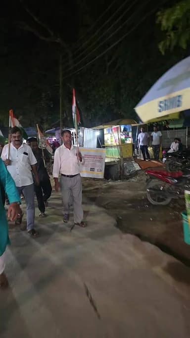 ধর্মেন্দ্র প্রধানের পদত্যাগের ফলে খোয়াই তে ছাত্রদের কে ধন্যবাদ জানিয়ে কংগ্রেস দলের রেলি।