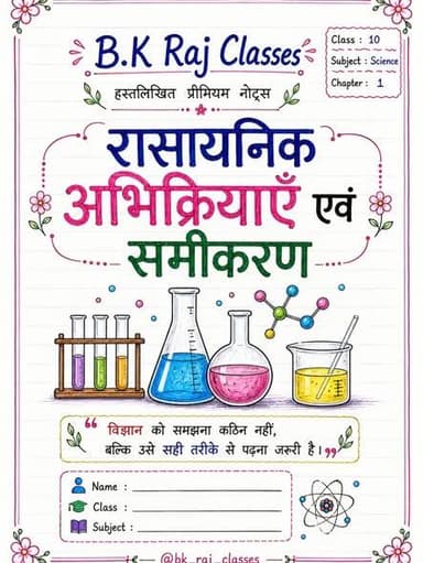 🧪🌿 साइंस की जड़ी-बूटी – Chapter Wise Notes Series 📚
अब Science होगी बिल्कुल आसान! 💯
हर पोस्ट में मिलेंगे Board Exam के सबसे महत्वपूर्ण नोट्स, Handwritten Style में, ताकि Revision हो Fast और Marks आएँ Best. 🚀
📌 पोस्ट को Save ❤️ | Share 📤 | Comment 💬 करना न भूलें, ताकि कोई भी विद्यार्थी इस उपयोगी सीरीज़ से वंचित न रहे।
Follow 👉 Bablu Kumar
Watsapp for pdf 6206961446
#ScienceKiJadiBooti #BKRajClasses #Class10Science #BoardExam2026 #ScienceNotes HandwrittenNotes NCERT StudyGram ExamPreparation ScienceRevision