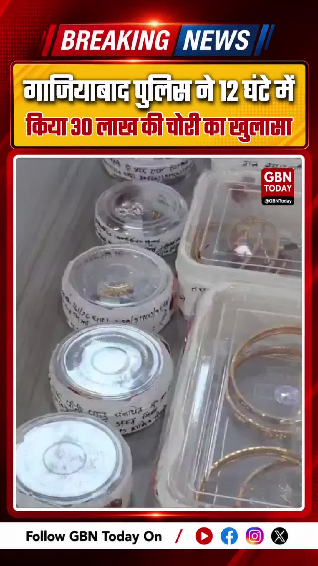 गाजियाबाद: क्रॉसिंग रिपब्लिक पुलिस ने 12 घंटे में किया 30 लाख की चोरी का खुलासा, आरोपी गिरफ्तार
#GhaziabadPolice