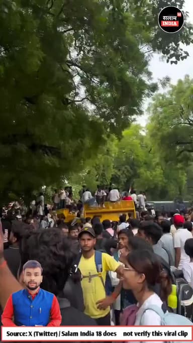 प्रोटेस्ट के दौरान पेड़ पर चढ़ा युवक #short #video #news #delhi #jantarmantar #protestnews #viral #salamindia18