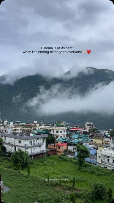 Cinema is at its best
when the ending belongs to everyone♥️
.
.
#clouds #rainyday Rishikesh | cloudy morning