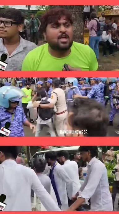 भगदड़, आँसू गैस, लाठीचार्ज से छात्र पुलिस घायल, कई हिरासत में, इंटरनेट ठप, वेल्डिंग से हुई बैरिकेडिंग, जंतर मंतर पर माहौल गर्म, हालात तनावपूर्ण #sansad Cockroach Janta Party #sansadmarch #lathicharge #cockroachjantaparty #delhipolice #SonamWangchuk का पार्ट 10