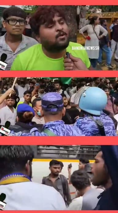 भगदड़, आँसू गैस, लाठीचार्ज से छात्र पुलिस घायल, कई हिरासत में, इंटरनेट ठप, वेल्डिंग से हुई बैरिकेडिंग, जंतर मंतर पर माहौल गर्म, हालात तनावपूर्ण #sansad Cockroach Janta Party #sansadmarch #lathicharge #cockroachjantaparty #delhipolice #SonamWangchuk का पार्ट 7