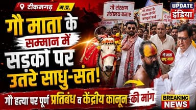 गौ माता के सम्मान में सड़कों पर उतरे साधु-संत,गौ हत्या पर पूर्ण प्रतिबंध केंद्रीय कानून बनाने की मांग हमारा टीकमगढ़ TheBharat/द भारत Public Hindi panchayat- हिंदी पंचायत Public Tikamgarh The Bundelkhand Top Bundelkhand Media Bundeli Chugli#news #bigbreaking #mpnews #गौमाता_राष्ट्रमाता #गौहत्या_बंद_करो_सरकार