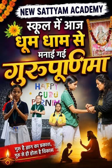 Chandausi के न्यू सत्यम अकादमी स्कूल में धूम धाम से मनाई गई गुरुपूर्णिमा