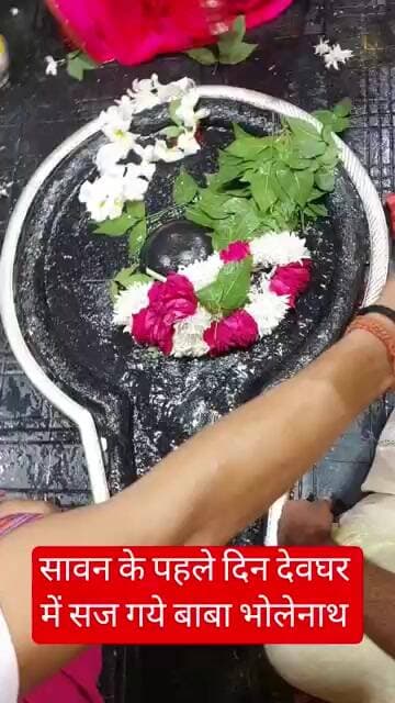 सावन का पहला दिन सज गये बाबा भोलेनाथ #mahadev #shiv #devghar #ram #status