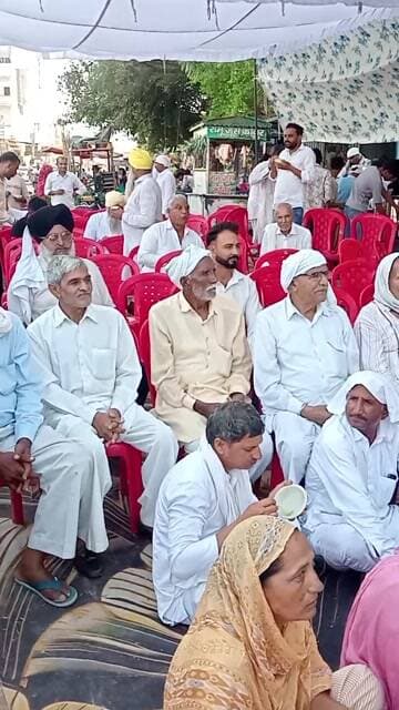 शहीद उधम सिंह चौक Bhuna में डेरा मलेंका के महंत हरनाम दास जी ने किये प्रवचन।
