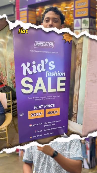 🚨 The biggest kidswear sale is here in borivali
Shop a huge collection of:
👗 Traditional Lehengas
✨ Ethnic Wear
💖 Skirt Sets
🩳 Short Sets
👶 Newborn Fits
👗 Casual Dresses
…and much more at Flat ₹200 & ₹400
📍 Location: Paradise Banquets, Shimpoli Road, Opp. Gokhale High School, Borivali West, Mumbai – 400092
🗓️ Dates: 31st July – 3rd August
⏰ Timings: 10 AM – 7 PM
Don’t miss this massive kidswear exhibition sale visit before it ends
#sale #kidsfashion #borivali #borivaliwest #fashionsale