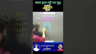 Static GK 😉 Babar द्वारा lade gaye yuddh 👍 history #shorts #shortsfeed #trending