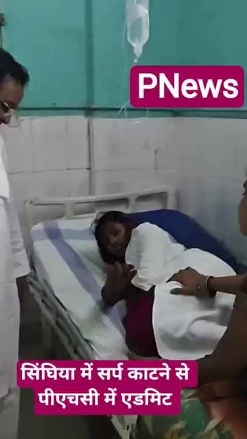 सिंघिया के शुंभाडयोधी में विषैले सर्प के काटने से महिला बेहोश, पीएचसी में एडमिट